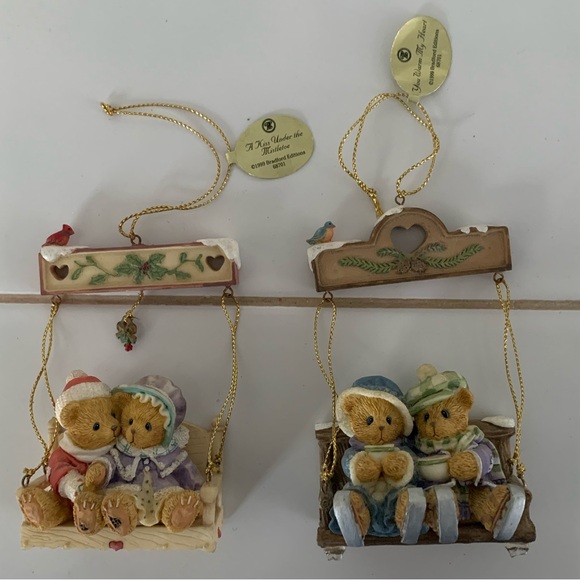 Set of 2 Bradford Exchange Collectable Teddy Bear Ornaments (1999) - Picture 2 of 12